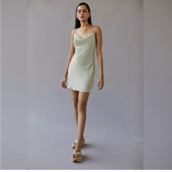 Urban outfitters  Light Green Slip Dress - Picture 2 of 7